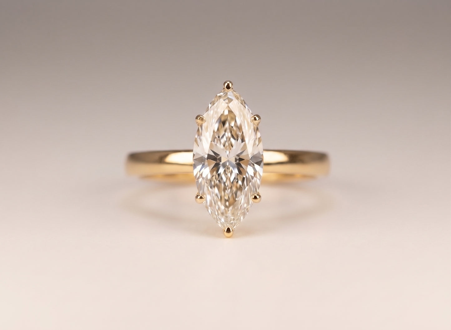 Camille -  Marquise Solitaire Diamond Ring