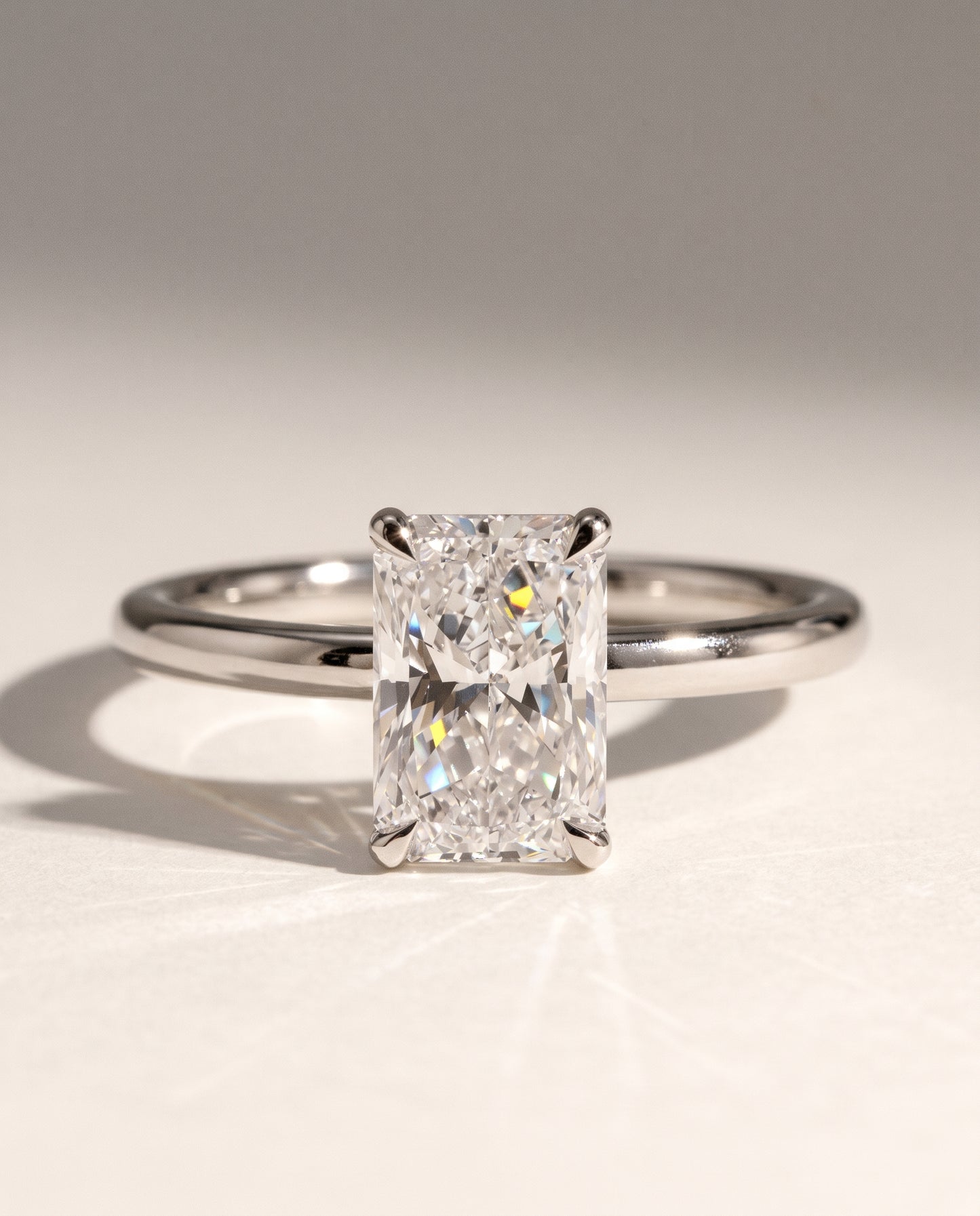 Noir | 2ct Radaint Lab-Grown Diamond Hidden Halo Solitaire Ring