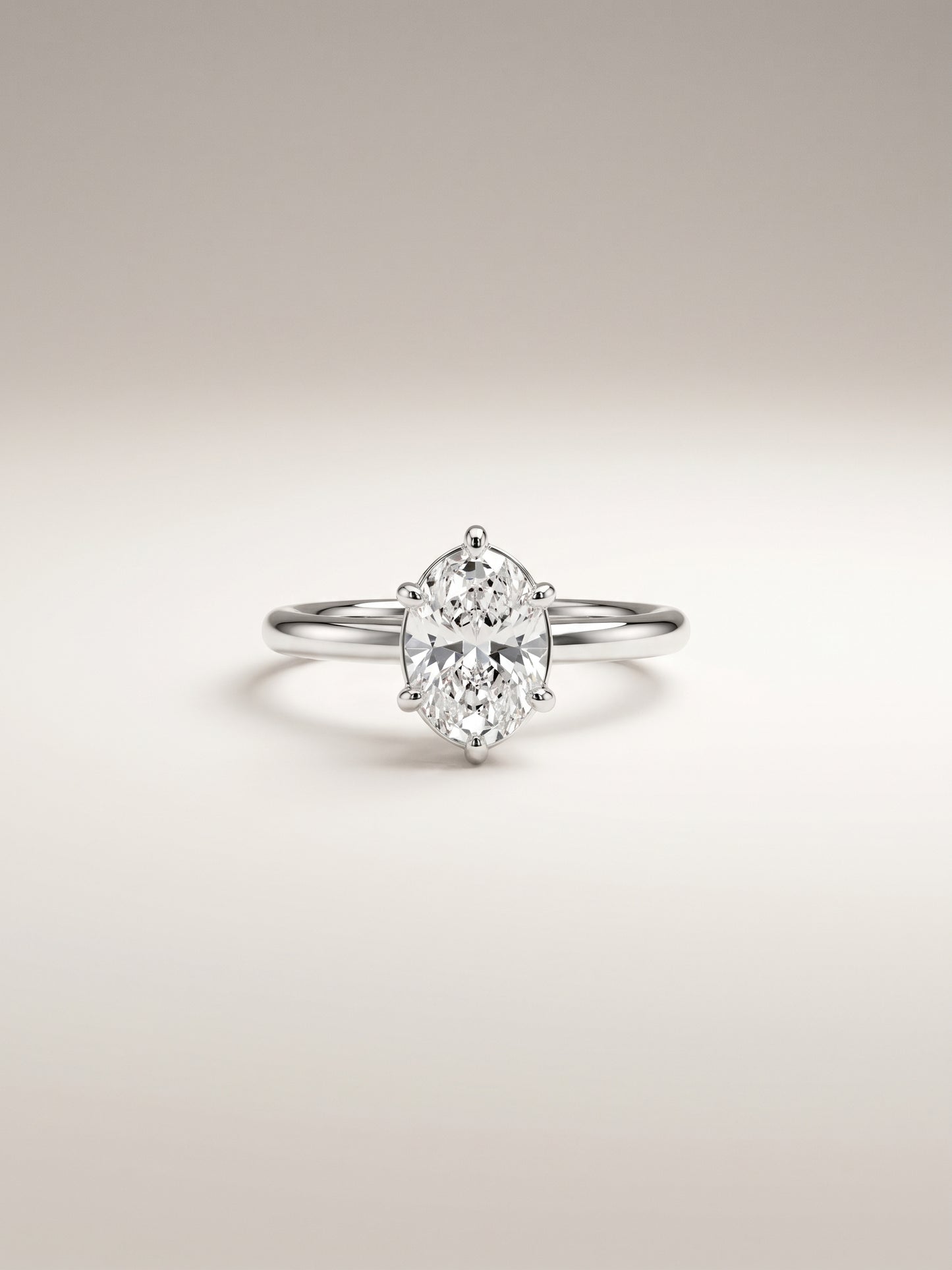 Oska | 1.31ct Oval Diamond Solitaire White Gold Ring