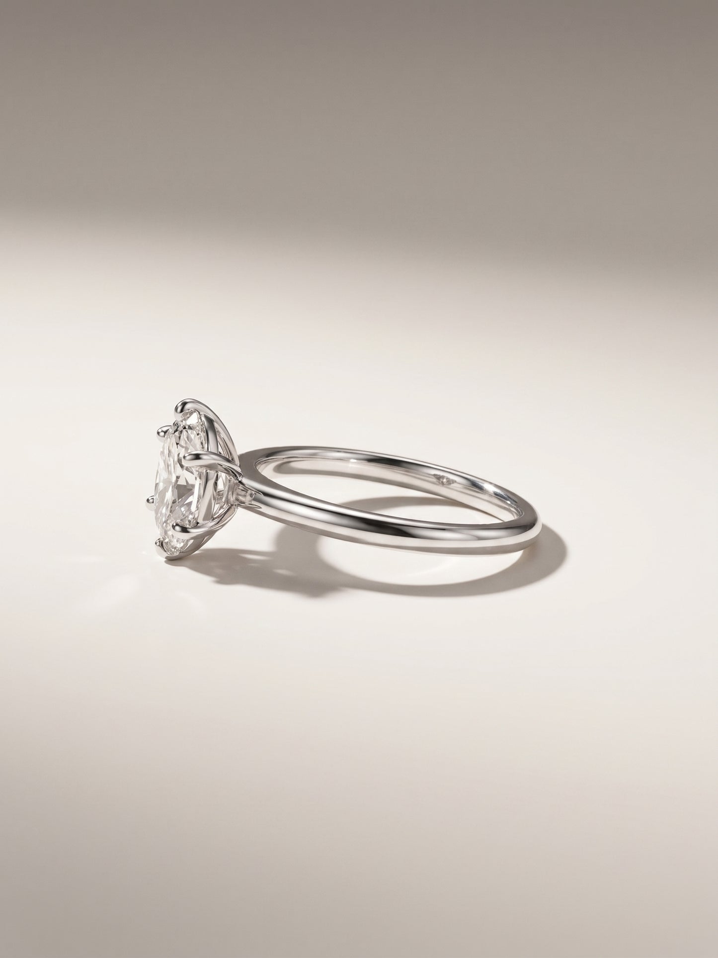 Oska | 1.31ct Oval Diamond Solitaire White Gold Ring