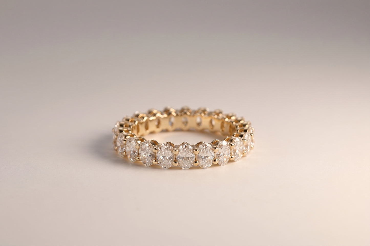 Carolina | 3ct Oval Eternity Ring Yellow Gold