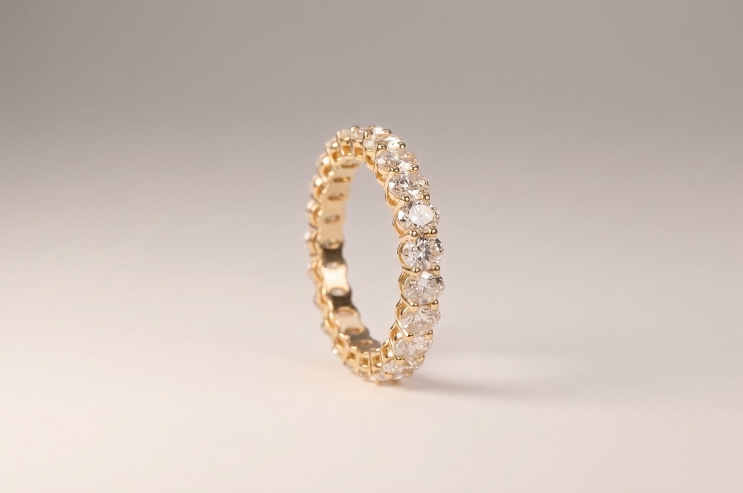 Carolina | 3ct Oval Eternity Ring Yellow Gold