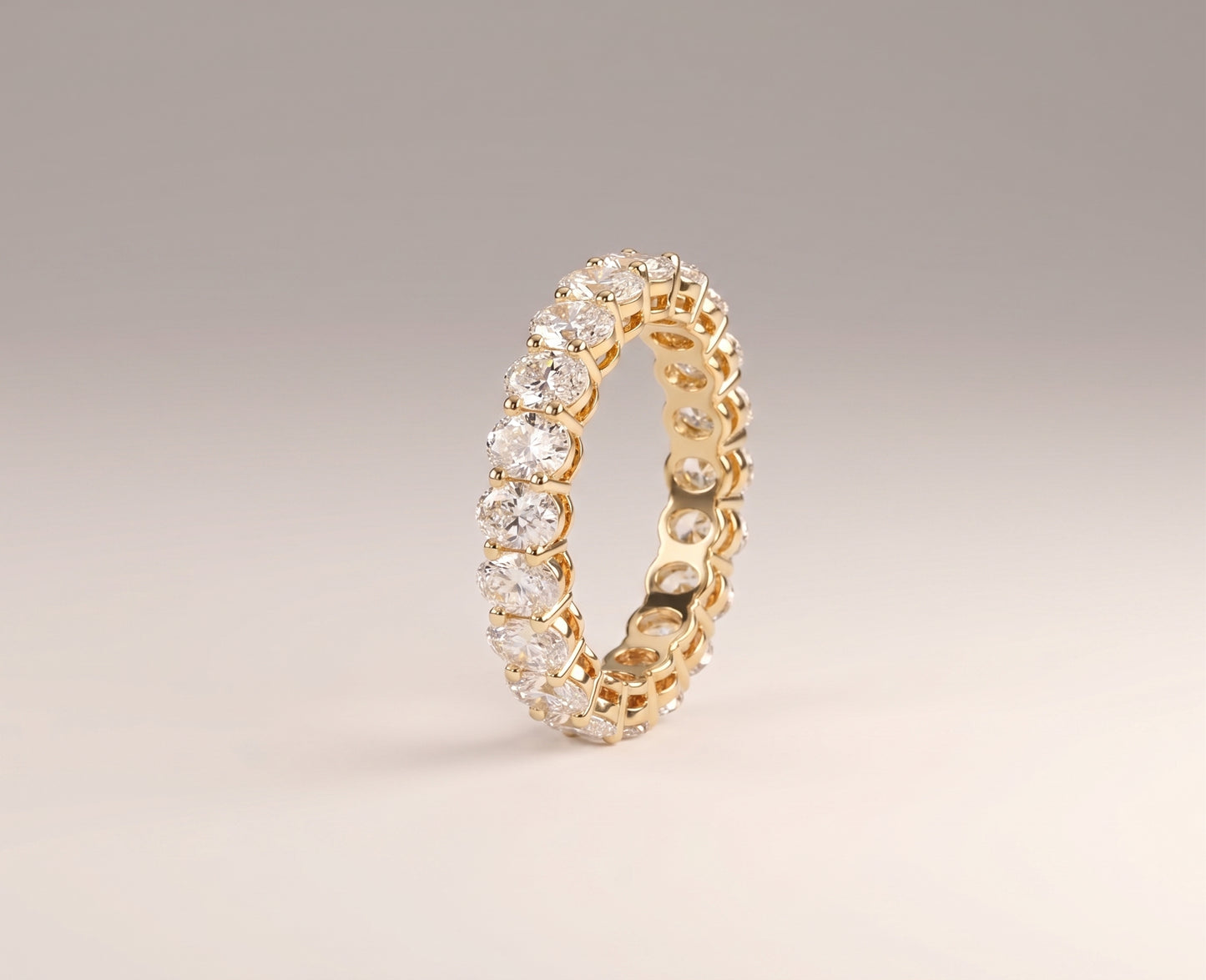 Carolina | 3ct Oval Eternity Ring Yellow Gold