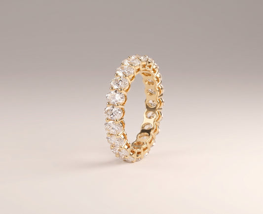 Carolina | 3ct Oval Eternity Ring Yellow Gold