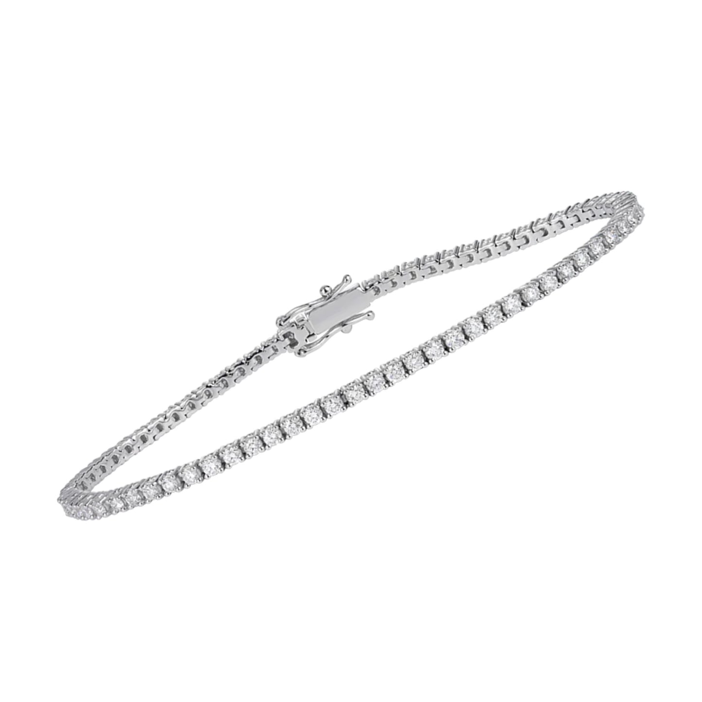 2ctw White Gold Diamond Tennis Bracelet