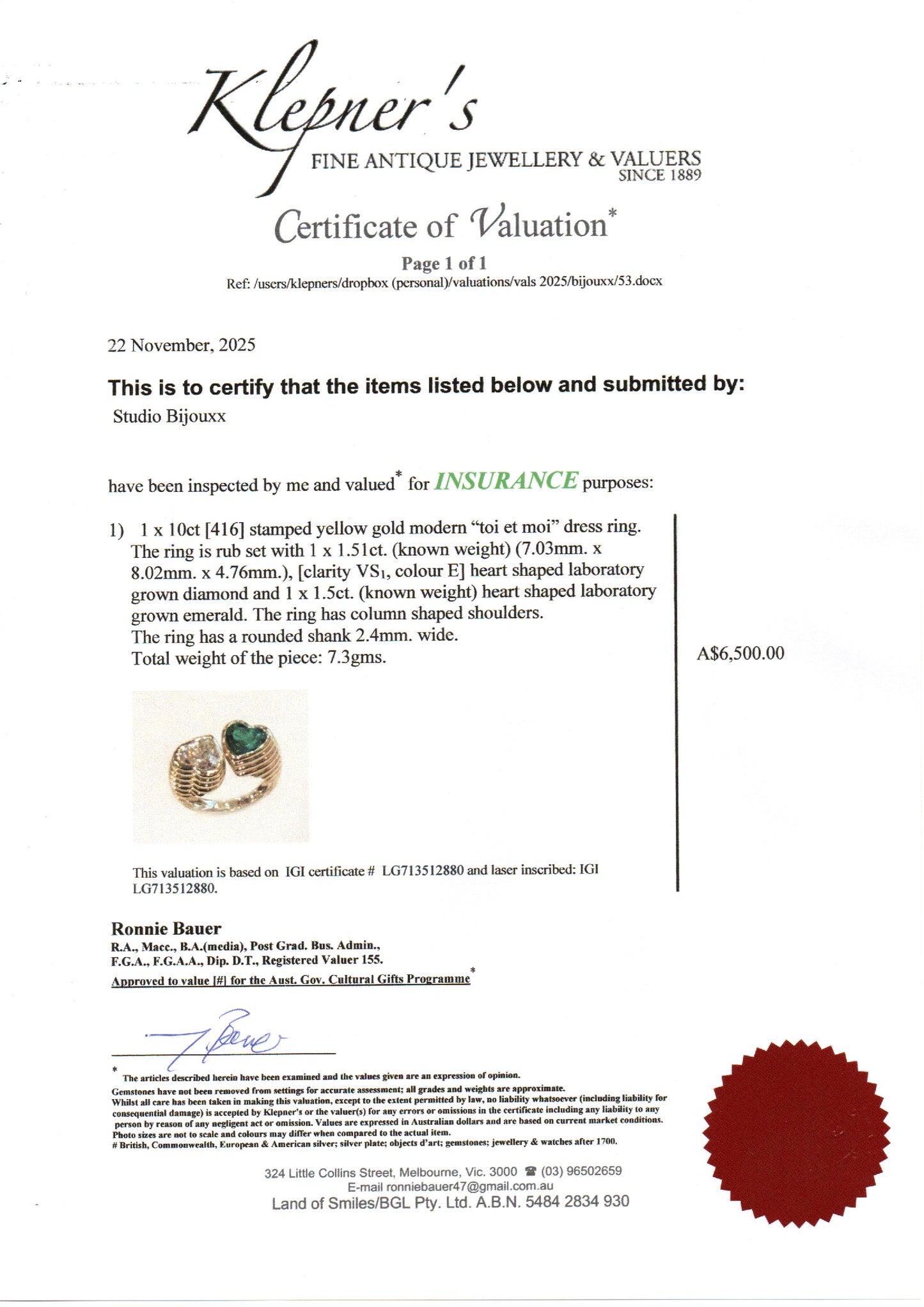 3ct Queen Of Hearts Yellow Gold Ring - Emerald