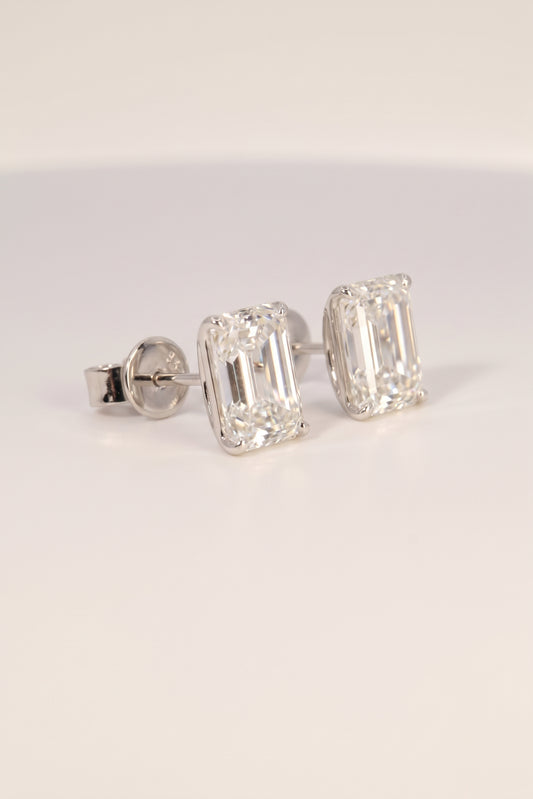 Classic Carats | 5ct Emerald Lab-Grown Diamond Studs