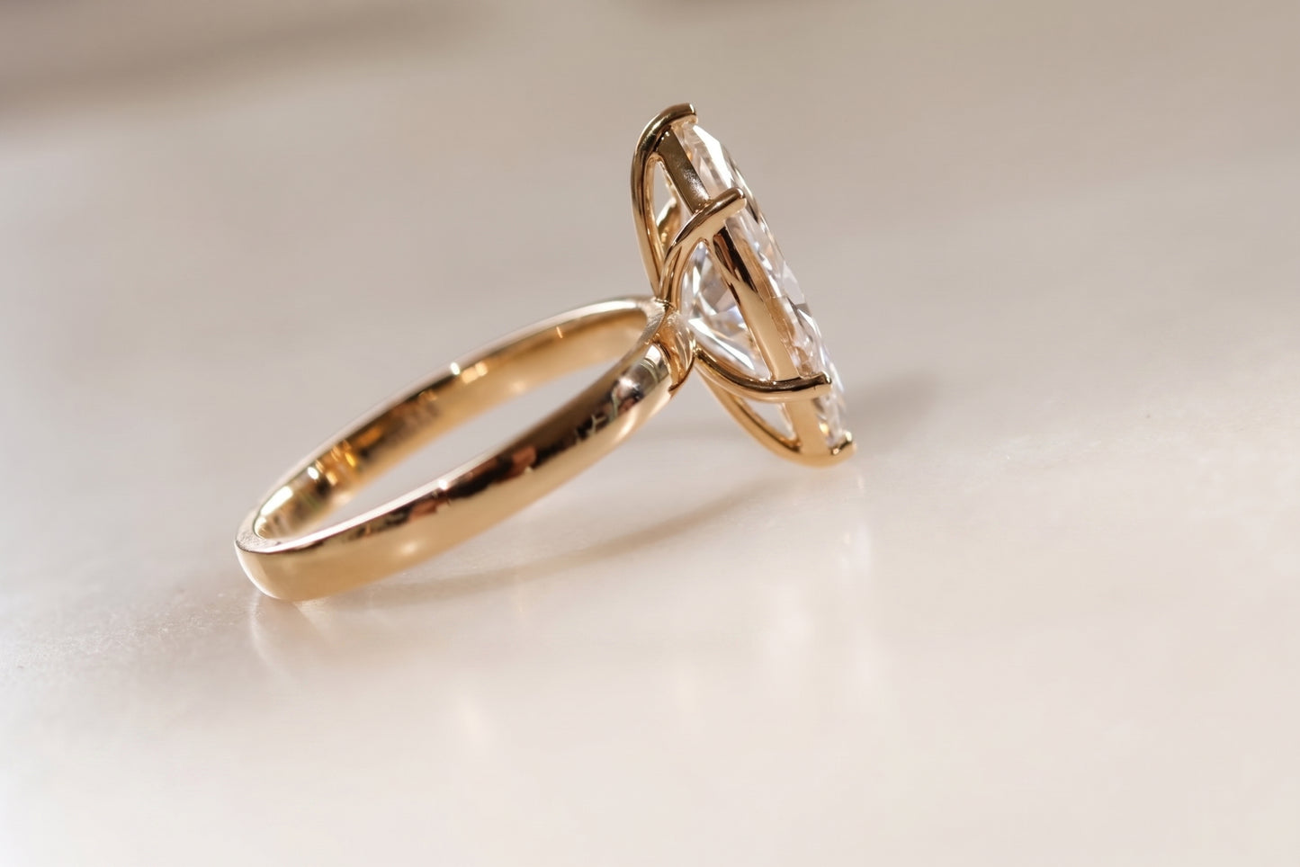 Camille -  Marquise Solitaire Diamond Ring