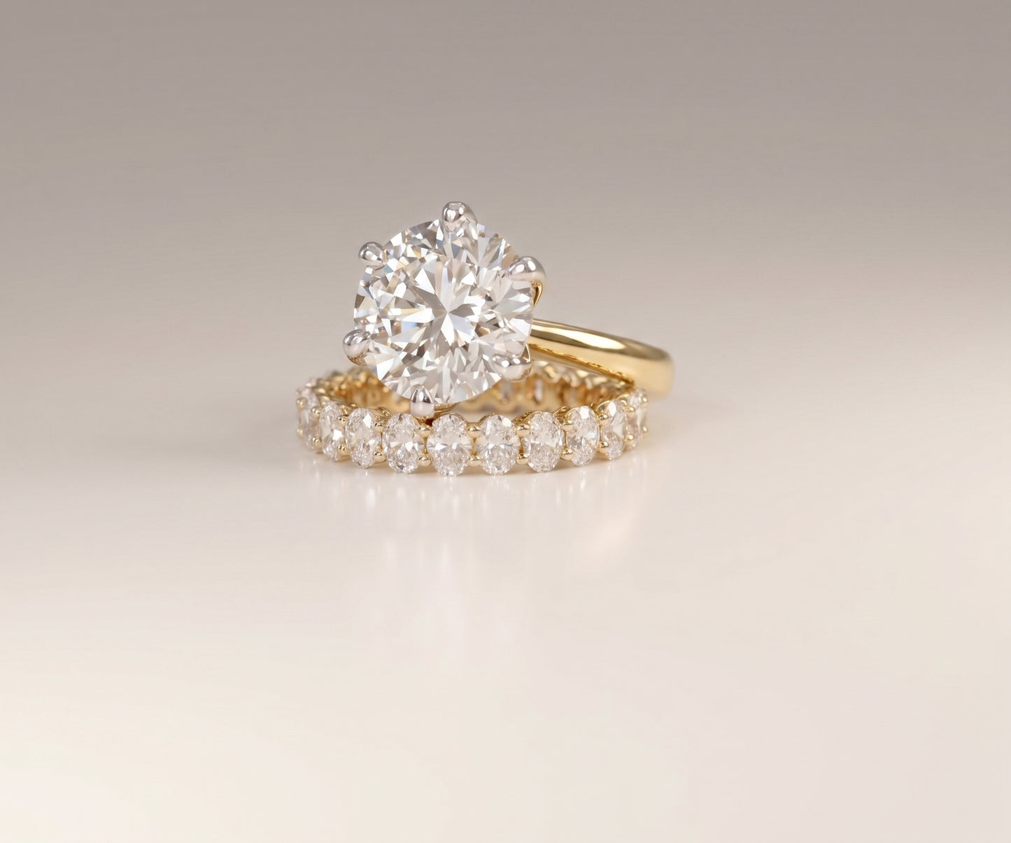 Carolina | 3ct Oval Eternity Ring Yellow Gold