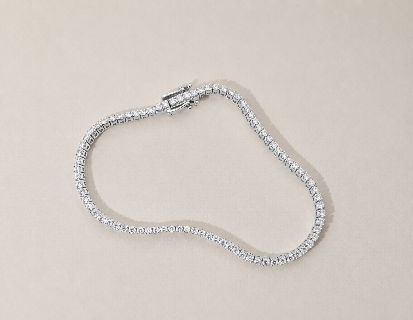 Lab-Grown Diamond Tennis Bracelet Sterling Silver