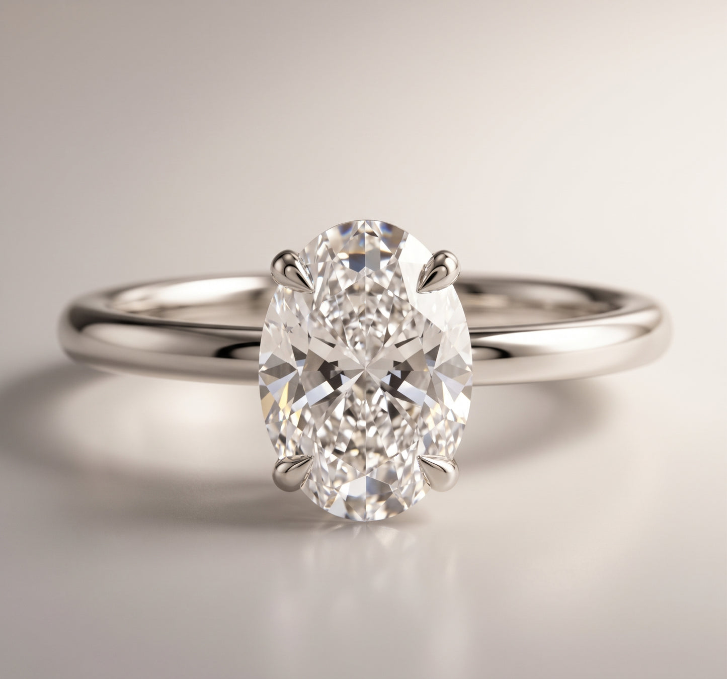Cristalle | 2ct Oval Lab-Grown Diamond Hidden Halo Engagement Ring