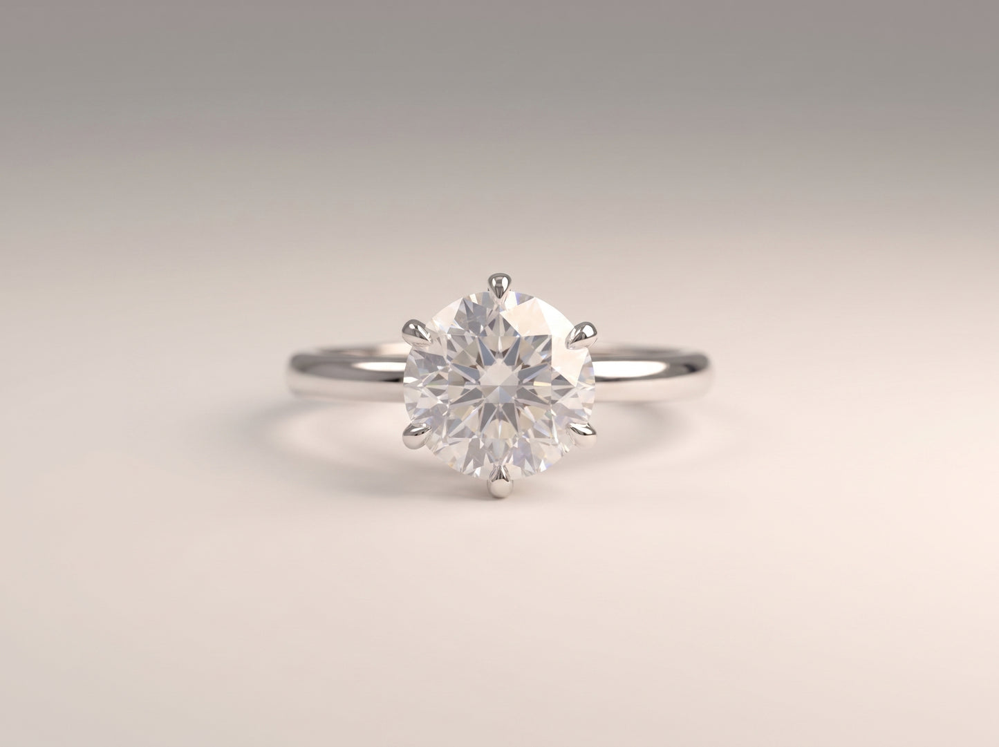 Emma | 3ct Round Brilliant Cut Diamond Solitaire Ring