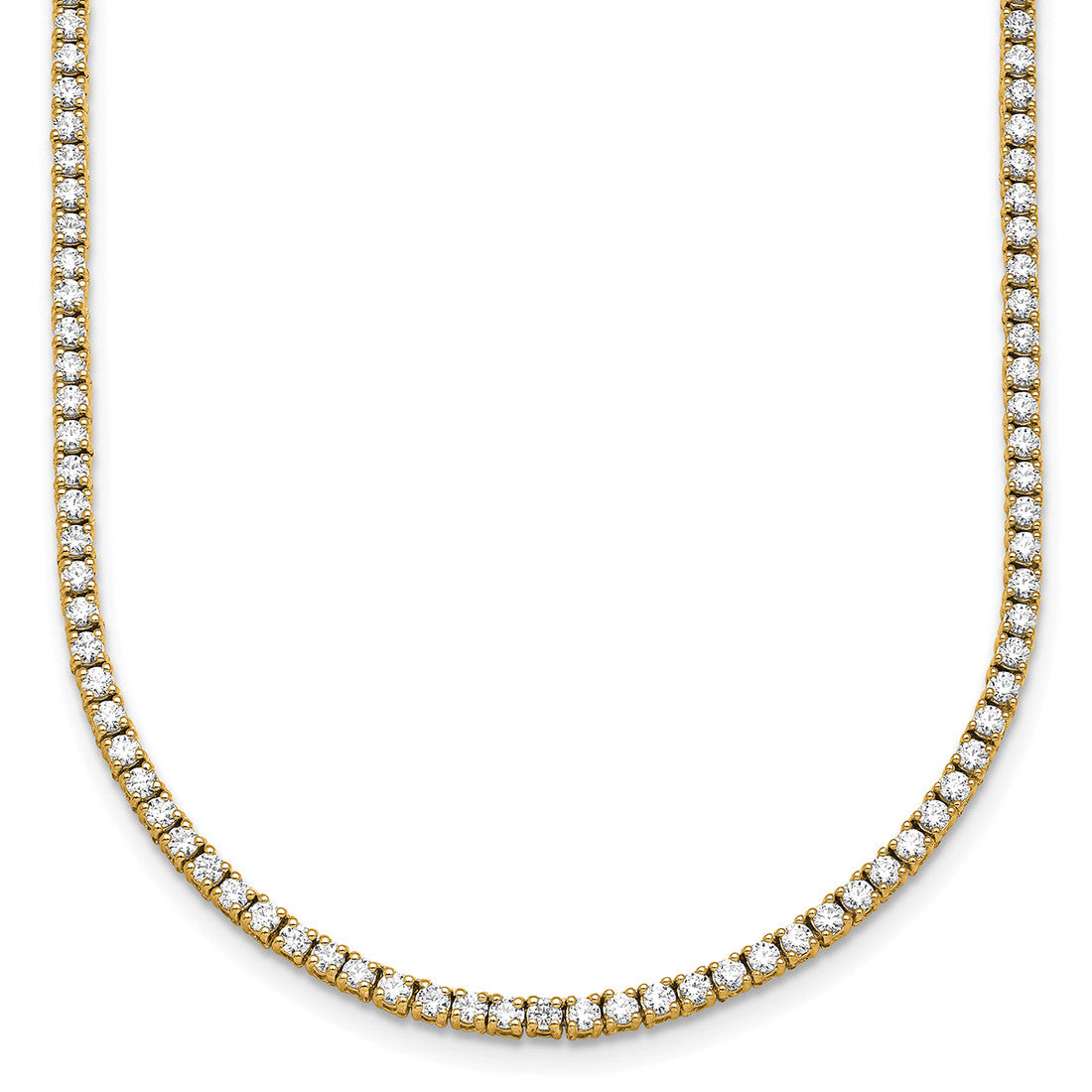 5ct Diamond Tennis Necklace 14kt Gold