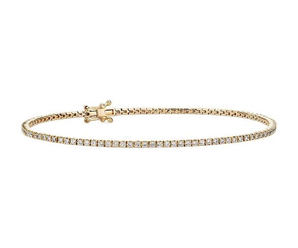 Lab-luxe™ - 1ct Diamond Tennis Bracelet Yellow Gold