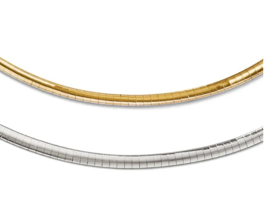 14k gold reversible omega necklace deals