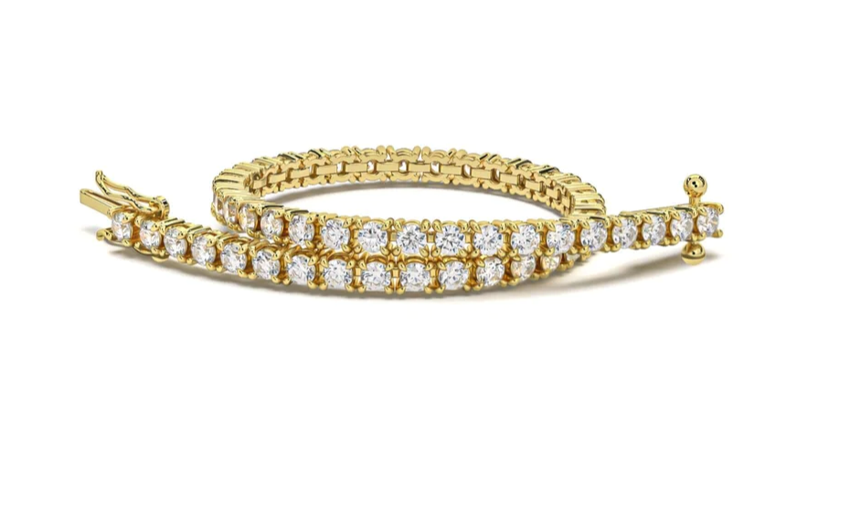 Lab-luxe™ - 4ct Diamond Tennis Bracelet Gold