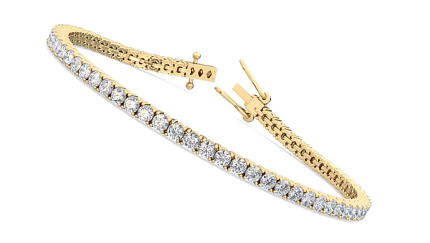 Lab-luxe™ - 4ct Diamond Tennis Bracelet Gold