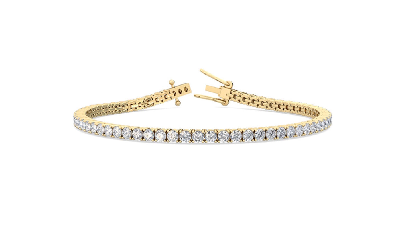 Lab-luxe™ - 4ct Diamond Tennis Bracelet Gold