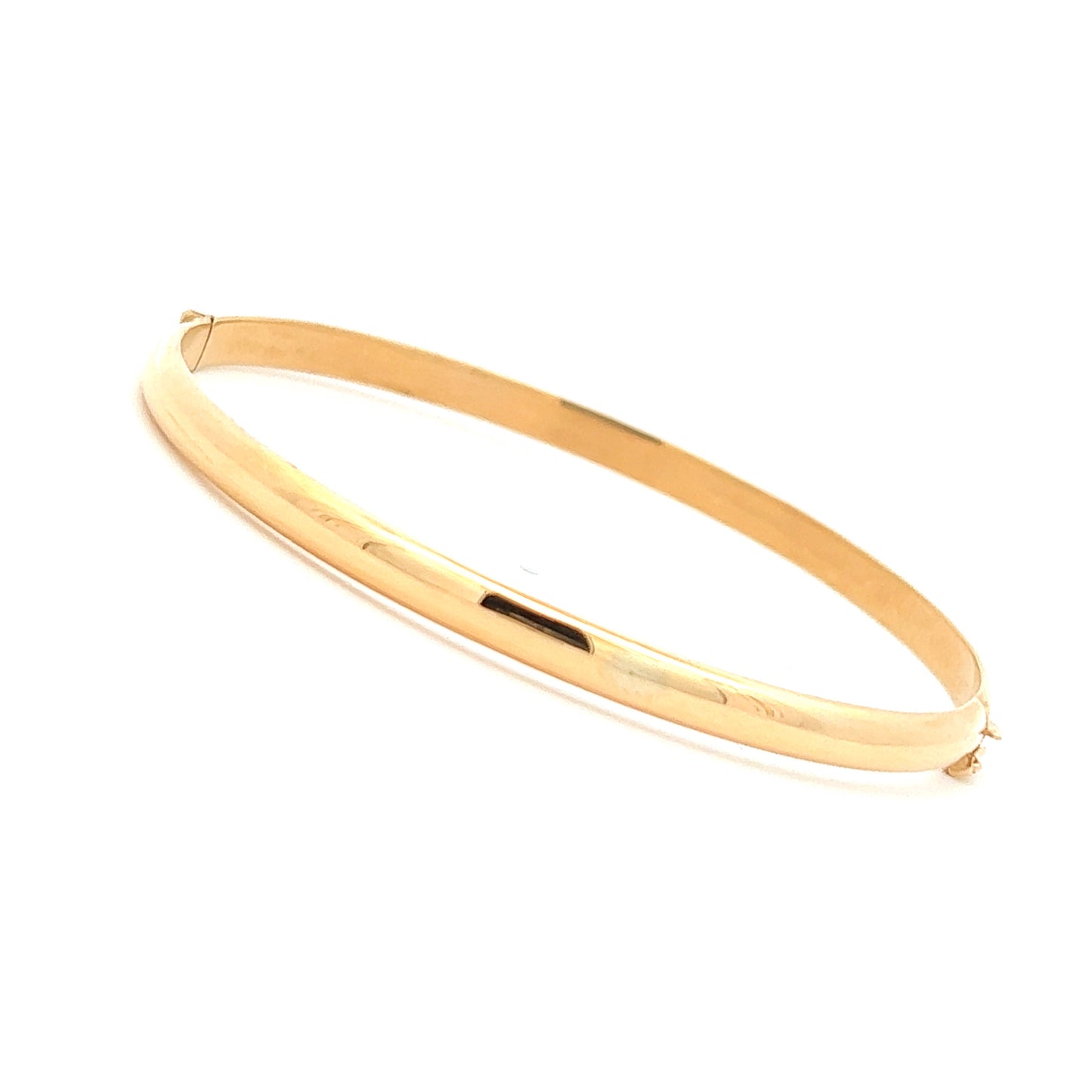 Christine - Solid Yellow Hinged Gold Bangle