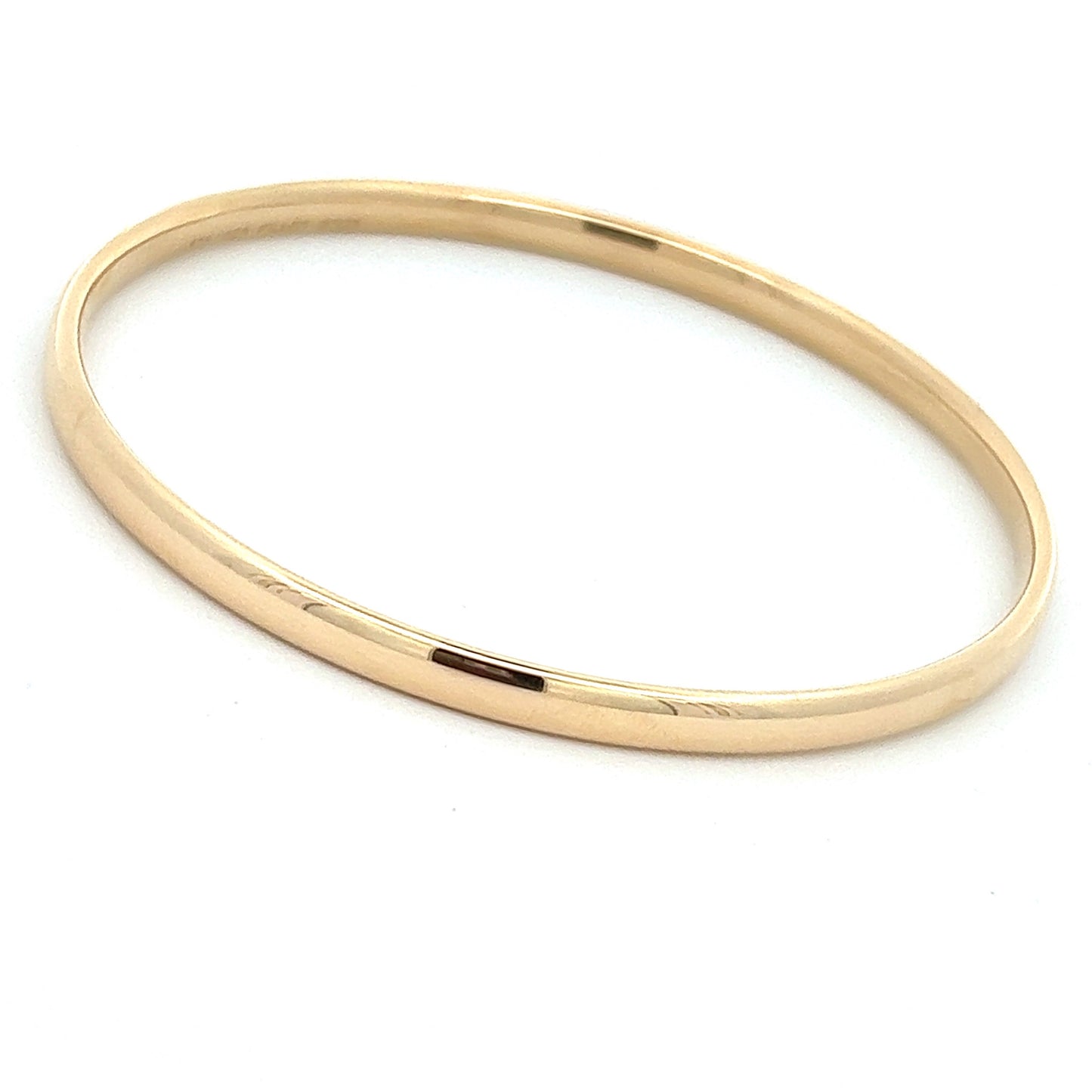 Esteem - Yellow Gold Silver Filled Bangle 68x4.5mm