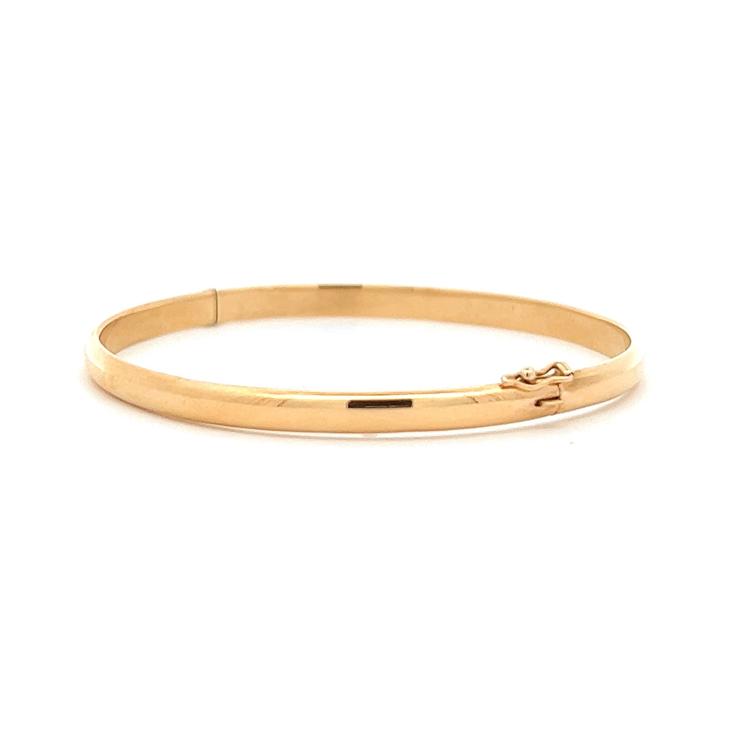 Christine - Solid Yellow Hinged Gold Bangle