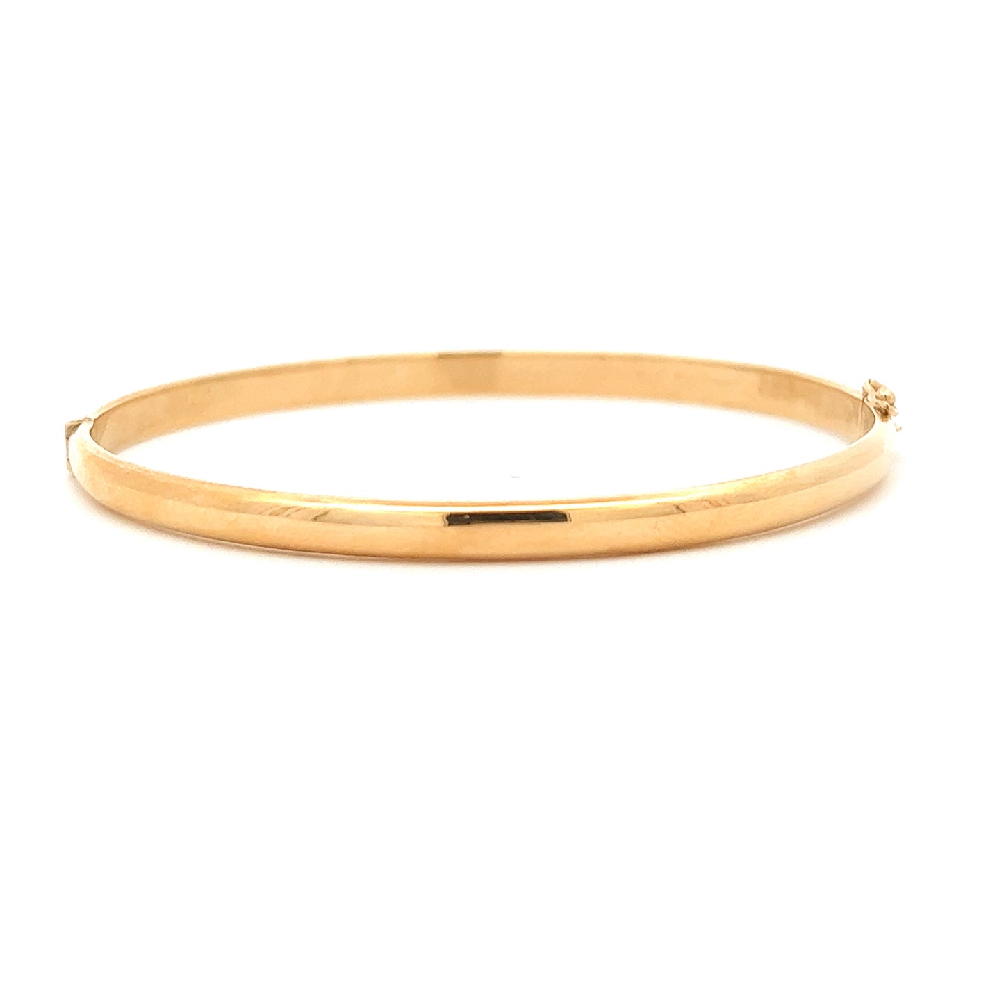 Christine - Solid Yellow Hinged Gold Bangle